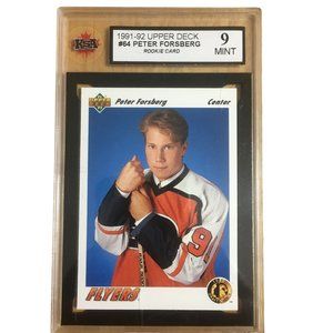 vintage PETER FORSBERG ROOKIE CARD GRADED MNT 9.0 MINT
